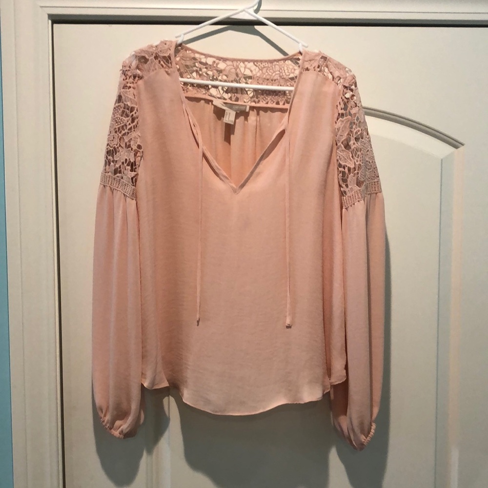 Blush Pink, Lace Top